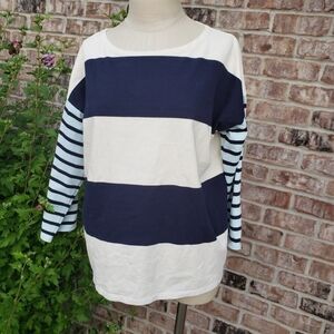 J. Crew Striped Long Sleeves Tee Size S